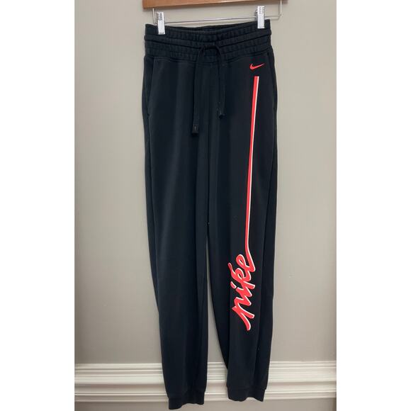 Nike Dri-Fit Athleisure Loungewear Streetwear Cozy Black Joggers‎ Sweatpants XS - Picture 2 of 5